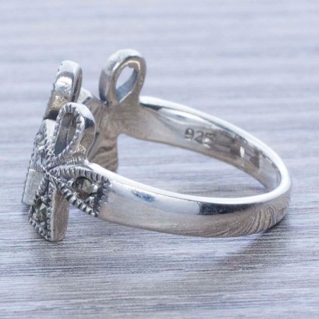 Anillo marquesita egipcia Plata de Ley 925