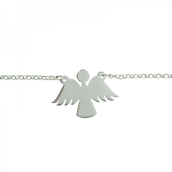 Pulsera para niña entrepieza ángel Plata de Ley