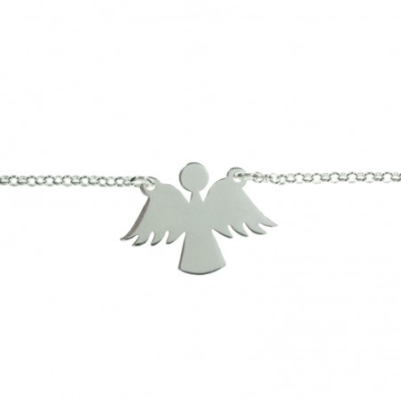 Pulsera para niña entrepieza ángel Plata de Ley