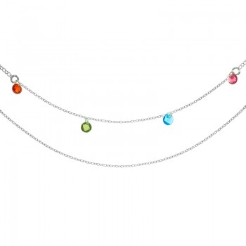 Collar con cristales Swarovski de colores