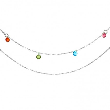 Collar con cristales Swarovski de colores