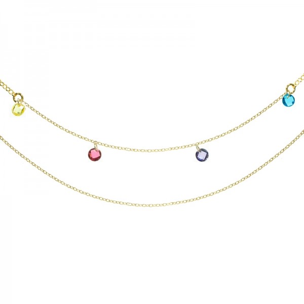 Collar con cristales Swarovski de colores