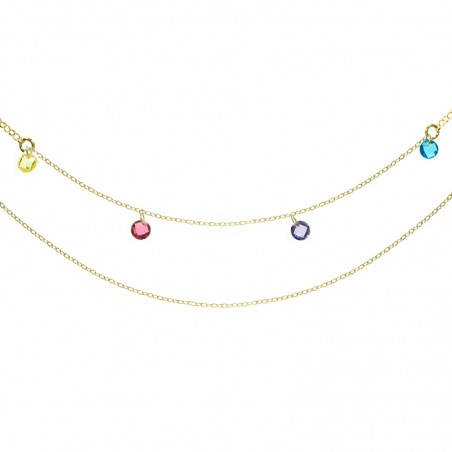 Collar con cristales Swarovski de colores