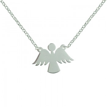 Collar silueta ángel Plata de Ley 2
