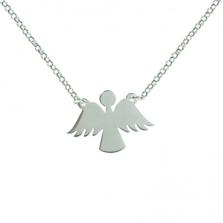 Collar silueta ángel Plata de Ley