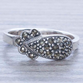 Anillo marquesita gota Plata de Ley 925