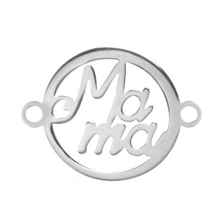 Entrepieza mamá circular Plata lisa de Ley 925