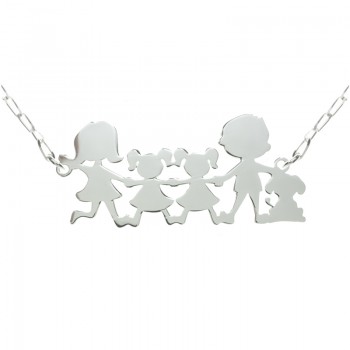 Collar nuestra familia Plata de Ley 925 2