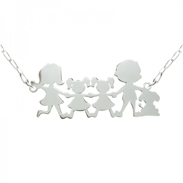 Collar nuestra familia Plata de Ley 925
