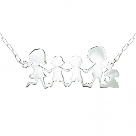 Collar nuestra familia Plata de Ley 925