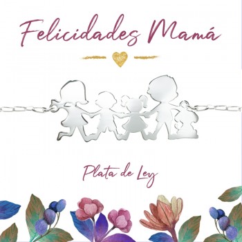Collar nuestra familia Plata de Ley 925