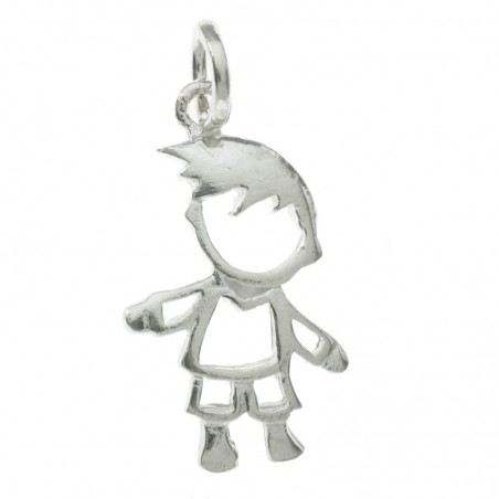 Colgante niño calado pequeño Plata de Ley