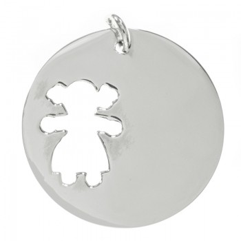 Medalla recuerdo de nacimiento con niña Plata de Ley 925 2