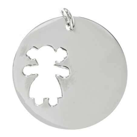 Medalla recuerdo de nacimiento con niña Plata de Ley 925