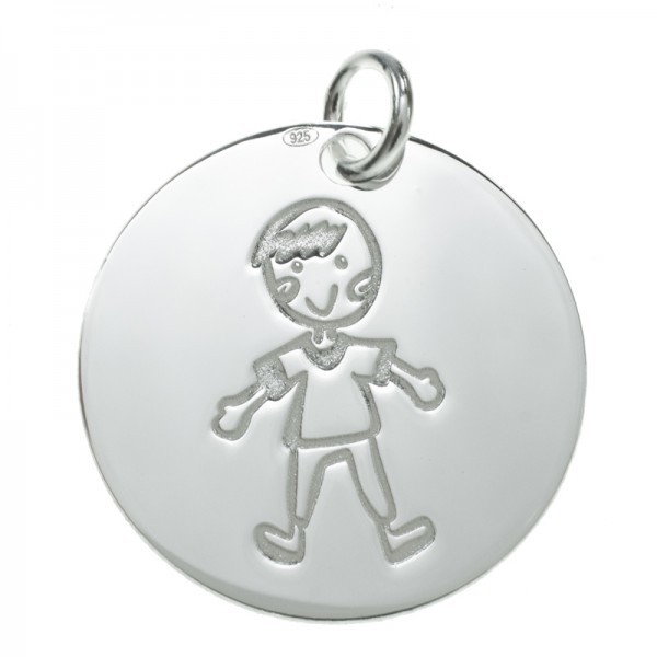 Collar recuerdo de mi nacimiento niño Plata de Ley 925