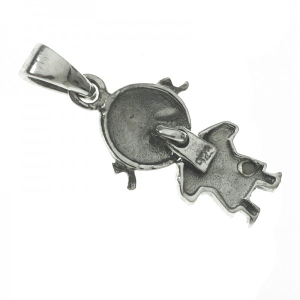 Colgante niña con marquesitas Plata de Ley