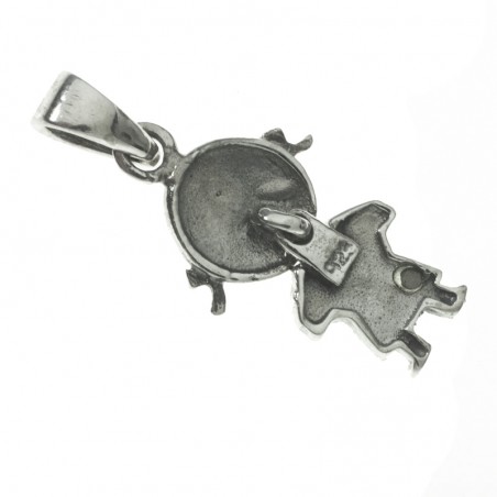 Colgante niña con marquesitas Plata de Ley