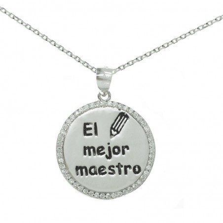 Collar para profesor Plata de Ley