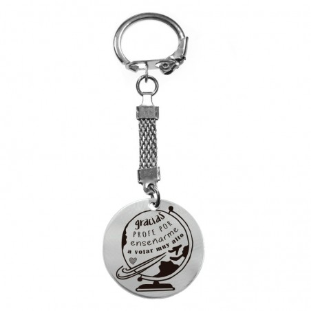 Llavero día del profesor acero inoxidable