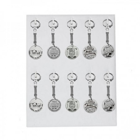 10 llaveros día del profesor con expositor de regalo