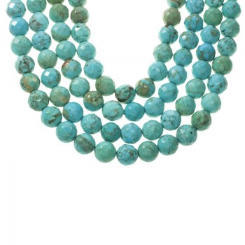 Turquesa facetada tira de 40 cm 2