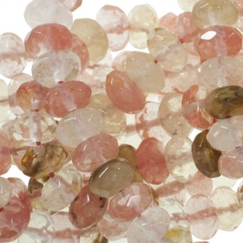 Cuarzo Cherry donut facetado tira de 40 cm