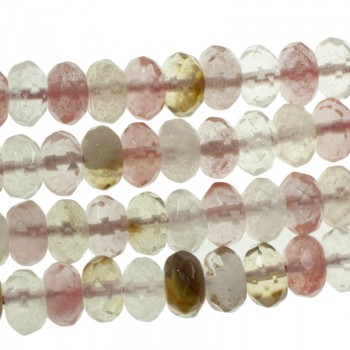 Cuarzo Cherry donut facetado tira de 40 cm 2