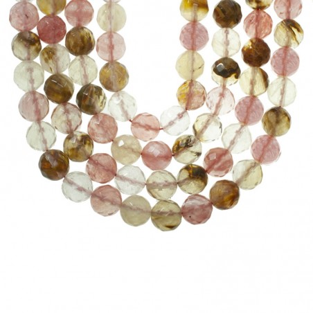 Cuarzo Cherry facetado tira de 40 cm