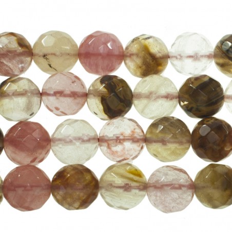 Cuarzo Cherry facetado tira de 40 cm