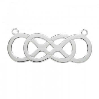 Entrepieza infinito doble Plata de Ley