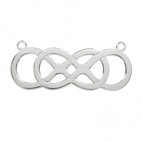 Entrepieza infinito doble Plata de Ley