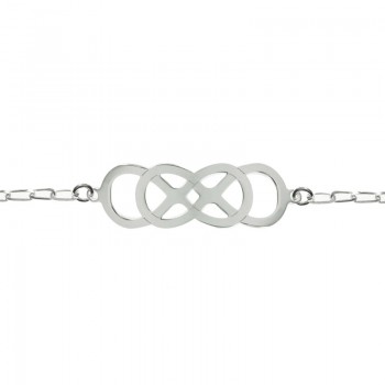 Pulsera doble infinito Plata de Ley
