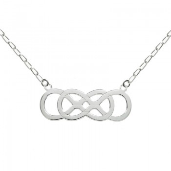 Collar doble infinito Plata de Ley