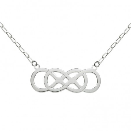 Collar doble infinito Plata de Ley