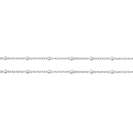 Pulsera doble con bolitas Plata de Ley