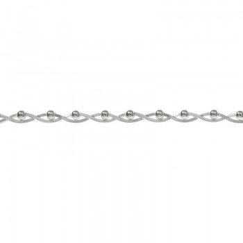 Collar entrelazado con bolitas Plata de Ley 2