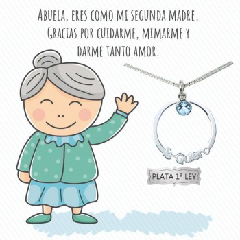 Collar con mensaje para abuela diseño Karma
