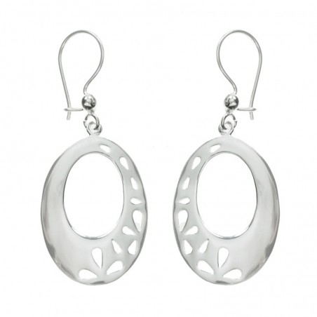 Pendientes flor calada Plata de Ley 925