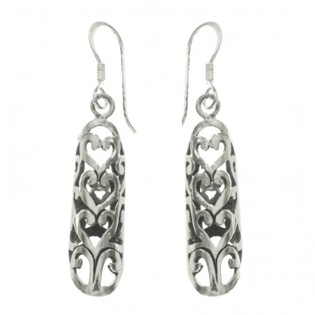 Pendientes oxidados Plata de Ley 925