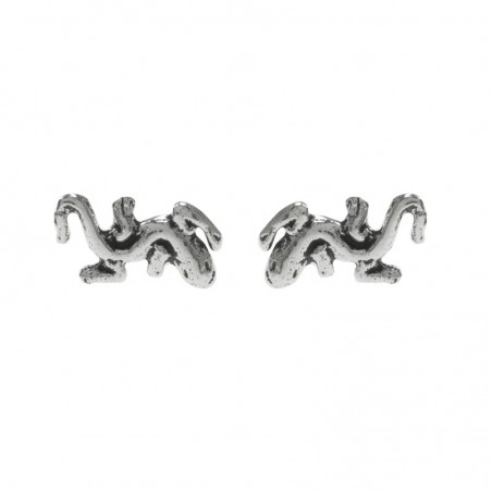 Pendientes mini salamandra Plata de Ley 925