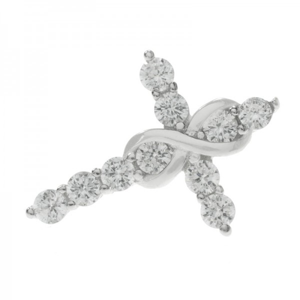 Pendientes cruz con infinito Plata de Ley 925