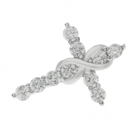 Pendientes cruz con infinito Plata de Ley 925