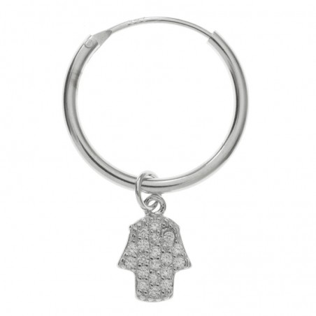 Aros con mano de Fátima Plata de Ley 925