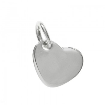 Colgante corazón plano Plata de Ley