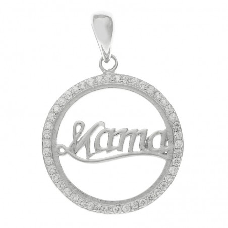 Colgante Mamá borde de circonitas