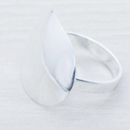 Anillo oval liso Plata de Ley 925