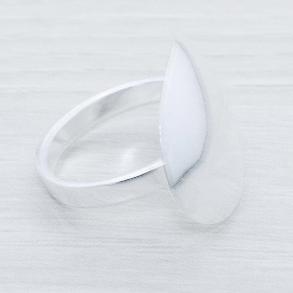 Anillo oval liso Plata de Ley 925