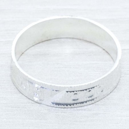 Anillo alianza diamantada Plata de Ley 925