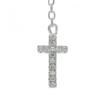 Pendientes largos doble cruz 2