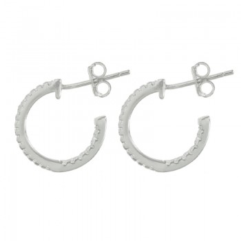 Pendientes aro abierto con circonitas